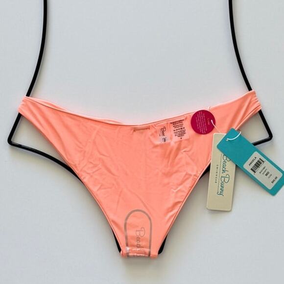 Beach Bunny Angela Skimpy Bikini Bottom -Shirred Back - Sorbet - Medium - Picture 4 of 8